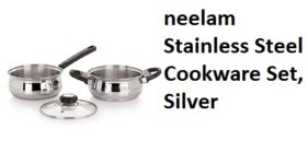 neelam Stainless Steel Cookware Set, Silver