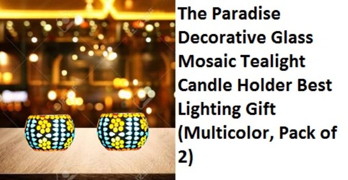 The Paradise Decorative Glass Mosaic Tealight Candle Holder