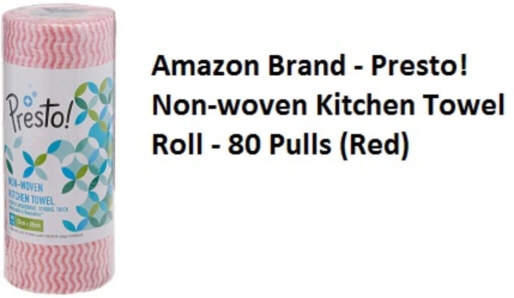 Amazon Brand - Presto! Non-woven Kitchen Towel Roll