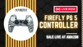 Firefly PS5 Controller Silicon Skin Cover Black Waves Printed