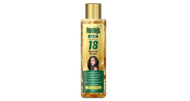 Royal Heritage 18 Herbs Ayurvedic Vetiver Essential herbal hair Oil,