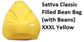 Sattva Classic Filled Bean Bag (with Beans) XXXL Yellow