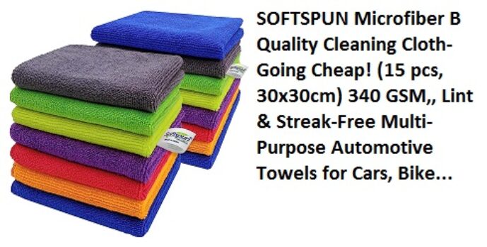 SOFTSPUN Microfiber B Quality Cleaning Cloth- Going Cheap