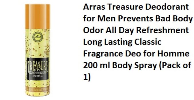 Arras Treasure Deodorant for Men Prevents Bad Body Odor