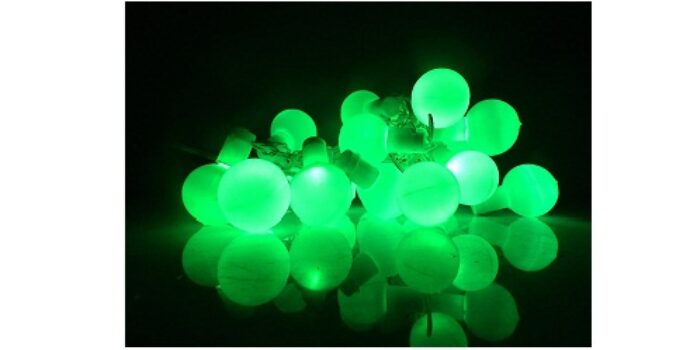 tu casa Florescent Led Ball String Light - Green