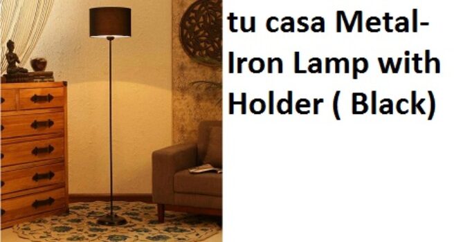 tu casa Metal-Iron Lamp with Holder ( Black)