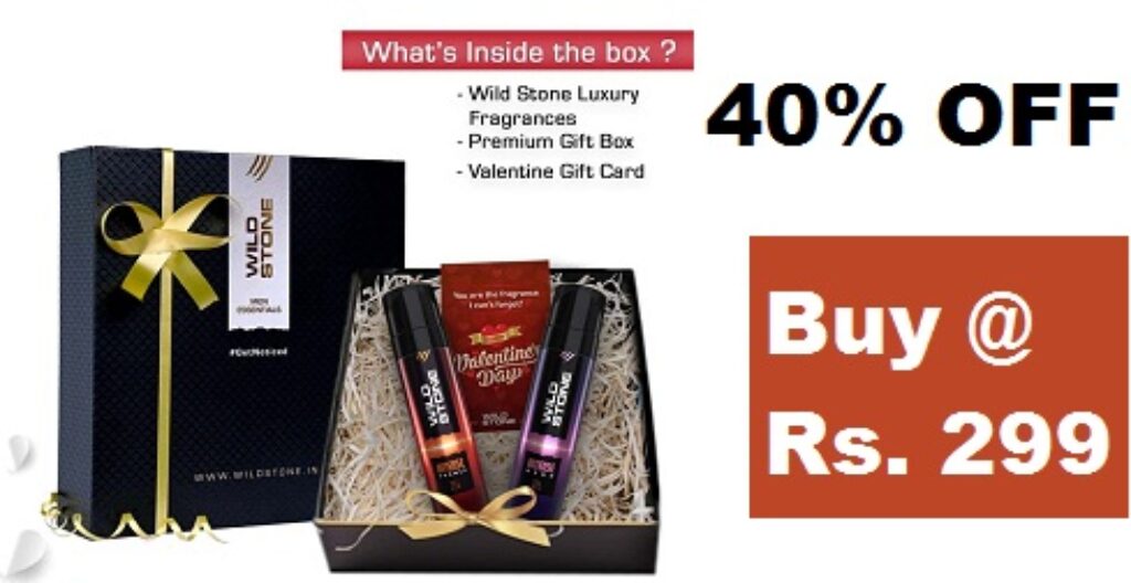 Wild Stone Valentine Gift Hamper with Intense Trance and Neon No Gas Deodorant (120ml each)