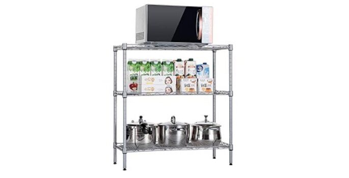 Voroly 3-Tier Stainless Steel Space Saving Height Adjustable