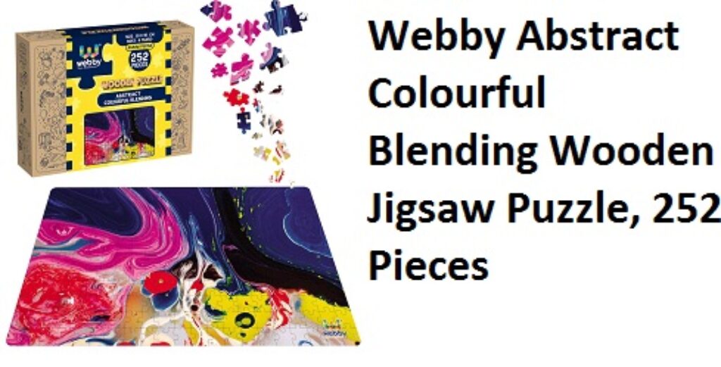 Webby Abstract Colourful Blending Wooden Jigsaw Puzzle