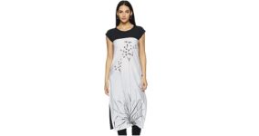 Ziyaa Women's Straight Fit Synthetic Kurta