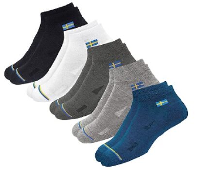 SWAGR 5 Pairs Solid Ankle Socks for Men & Women, Multicolor, Pack of 5, Free Size