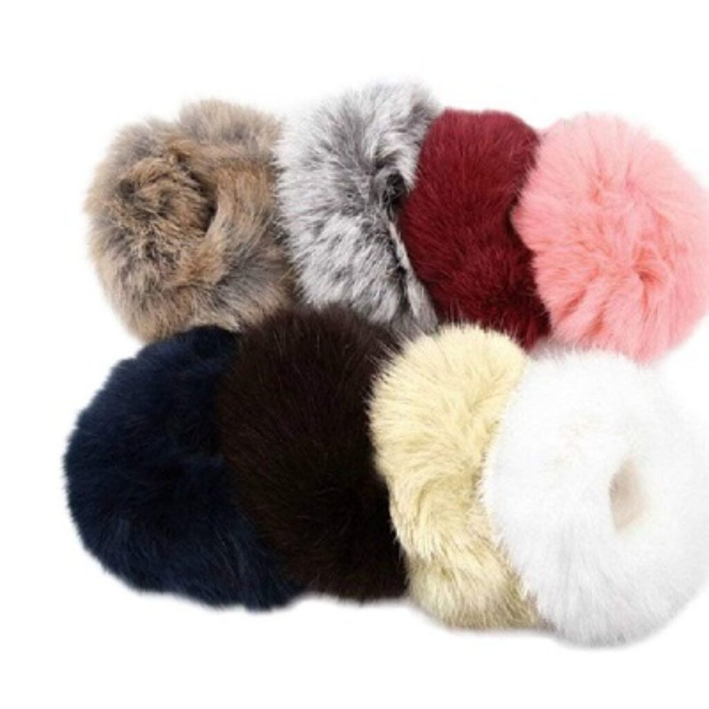 Bhajanlal Greenery Products Fluffy Soft Fur Elastic Multicolour