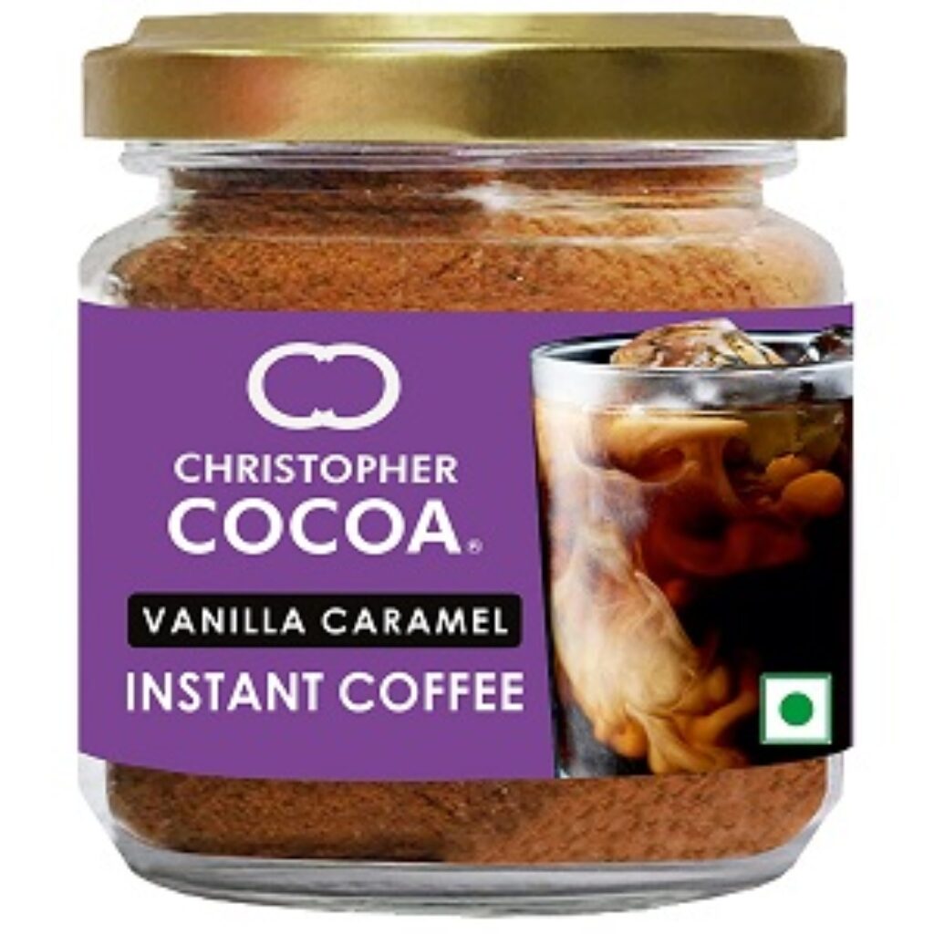 Christopher Cocoa, Vanilla Caramel Instant Coffee Powder,