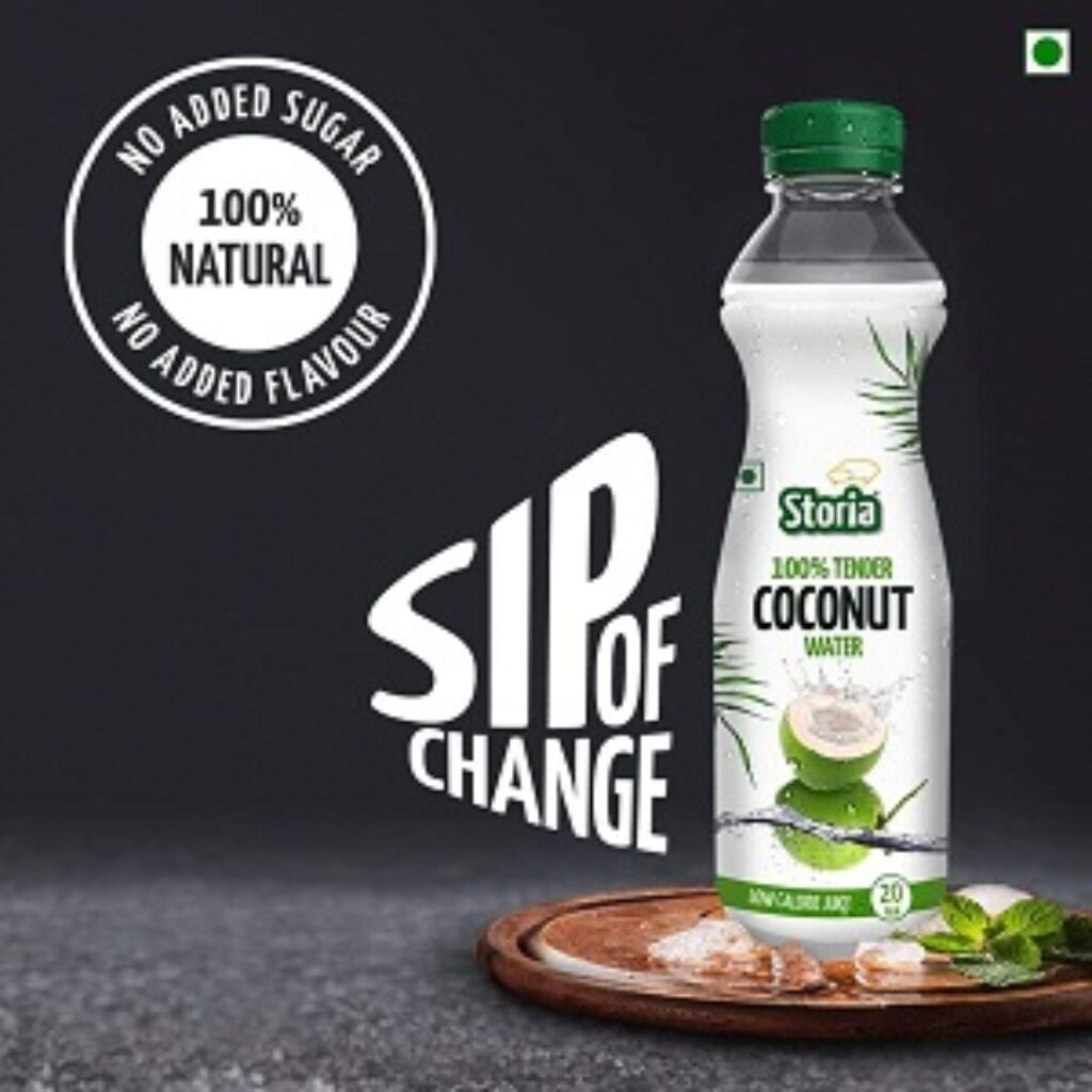 Storia 100% Tender Coconut Water- No Added Sugar - 1000 ml PET Bottle