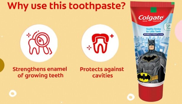 Colgate Batman Anticavity Toothpaste For Kids - 80g (Bubble Fruit Flavour)