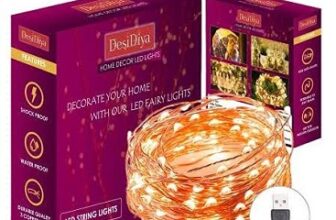 Desidiya Copper 100 led Fairy String Lights with USB Powered Led Light (10 Meters , Warm White)
