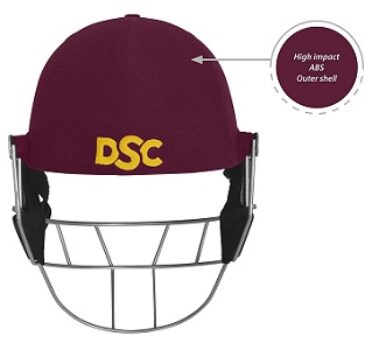 DSC Scud Lite Ti. Cricket Helmet for Mens with Neck Guard (Fixed Spring Steel Grill | Light Weight)