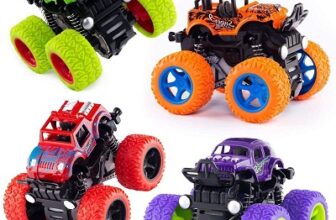 eErlik Plastic Friction Powered Cars, Pack of 4, Multicolour,for Kid