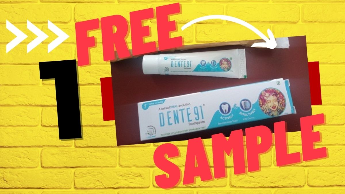 Free Sample Products : Order Dente91 Cool Mint Toothpaste for FREE