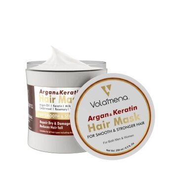 Volamena Argan Oil & Keratin Repair Hair Mask -250 ml,for Men/Women