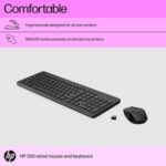 HP 330 Wireless Black Keyboard and Mouse Set with Numeric Keypad