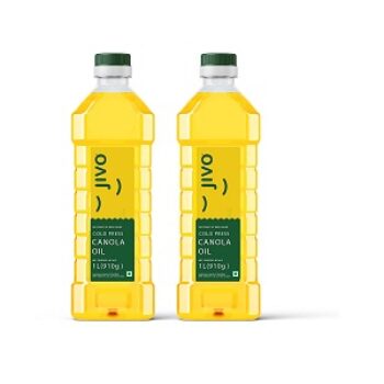Jivo Canola Cold Press Edible Oil Pack of 2, 1 Litre each