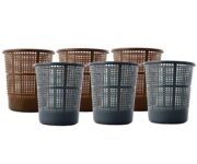 Kuber Industries Plastic 6 Pieces Mesh Dustbin Garbage Bin