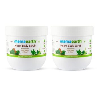 Mamaearth Neem Body Scrub with Neem & Tulsi for Skin Purification (Pack of 2) – 200 g