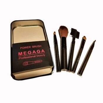 MEGAGA Professional Makeup Brush Set- Pack Of 5, Black, 150 g