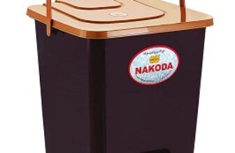 Nakoda Modern Square Pedal Dust Bin for Office use,