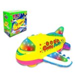Negi Battery Operated Cute Plane Toys with Led Light,Music and Bump N Go Action Toy for Kids