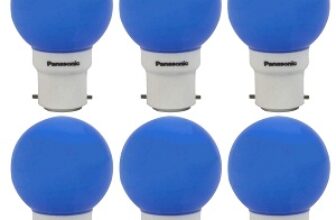 Panasonic 0.5 Watt Night Light Spherical LED Bulb Base B22 (Blue, Pack of 6)