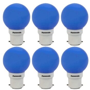 Panasonic 0.5 Watt Night Light Spherical LED Bulb Base B22 (Blue, Pack of 6)