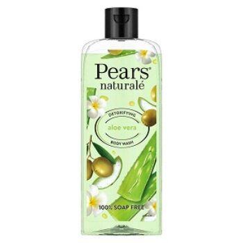 Pears Naturale Detoxifying Aloevera Bodywash, With Olive Oil & Aloe Vera, Paraben Free, Soap Free, Eco Friendly, Dermatologically Tested, 250 ml