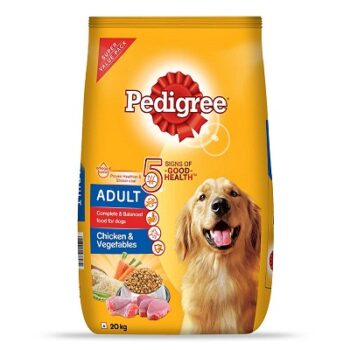 Pedigree Adult Dry Dog Food, Chicken & Vegetables Flavour, 20kg Pack
