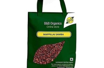 B&B Organics Mappillai Samba Rice (3 Kg) Hand Pounded Red Rice