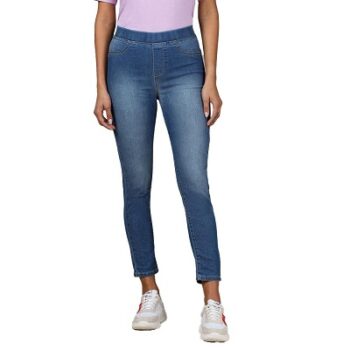 Life by Shoppers Stop Skinny Fit Regular Length Cotton Lycra Jeans for Women's