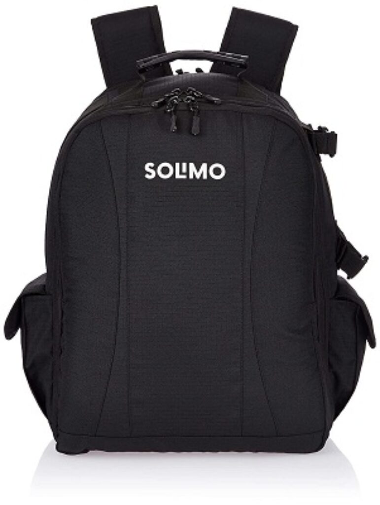 Amazon Brand - Solimo DSLR and Laptop Backpack - Grey Interior