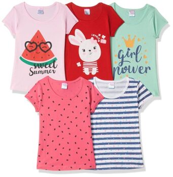 Mom's Love Girl's Regular Baby and Toddler T-Shirt Set