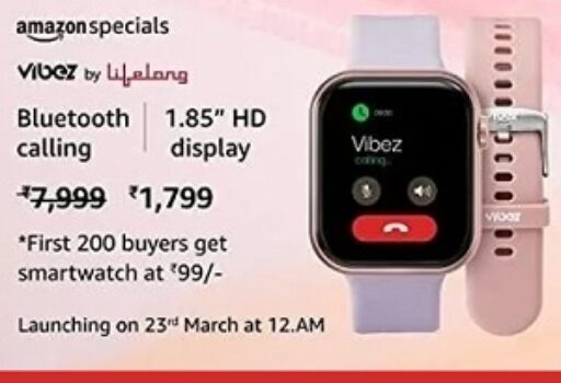 Vibez By Lifefong Bluetooth Calling Smartwatch
