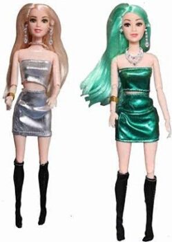 Aenon Fashion Beautiful Doll with Foldable Hands for Girls Combo