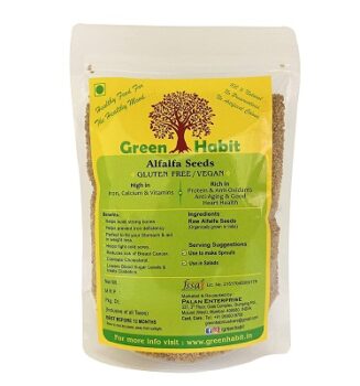 Green Habit, Healthy Nutritious Pack, Alfalfa Seeds, 250 g, yellow