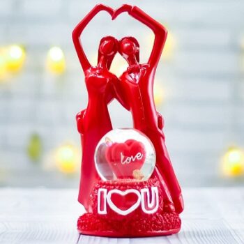 ARCHIES Polyresin Couple Statue | Showpiece | with Snow Globe