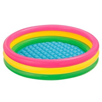 Looko 3KB Kid's Inflatable Baby Bath Tub Pool, 2ft, 3-4 Years (Multicolour)