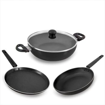 Butterfly Rapid KCP3 Pcs Set Non Stick Cookware, Grey