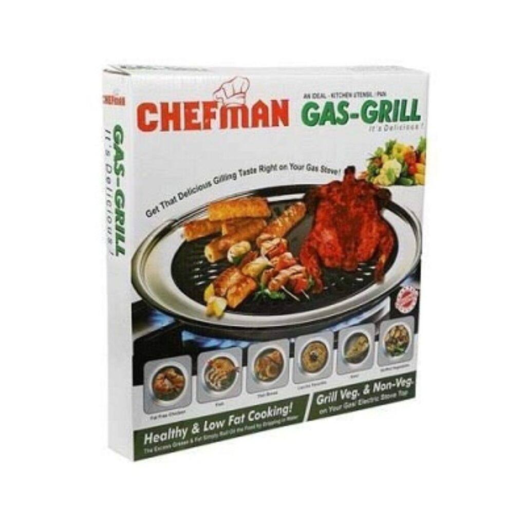 CHEFMAN Gas Grill Indoor Smokeless Barbeque Non-Stick Coating Grill -Black