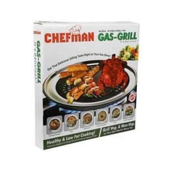 CHEFMAN Gas Grill Indoor Smokeless Barbeque Non-Stick Coating Grill -Black