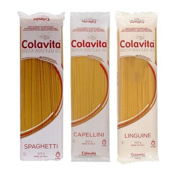 Colavita Capellini, Linguine & Spaghetti Italian Durum Wheat Pasta Pouch