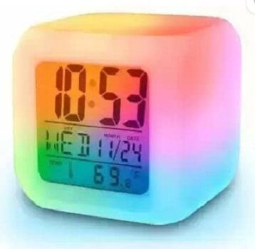 Kadio Digital White Clock