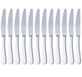 AmazonBasics Cutlery Stainless Steel Dinner Knives with Round Edge, Pack of 12